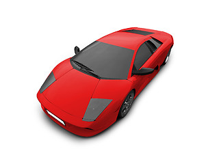 Image showing Ferrari isolated red front view