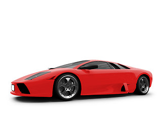 Image showing Ferrari isolated red front view