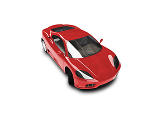 Image showing isolated red super car front view