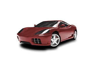 Image showing isolated redk super car front view 01