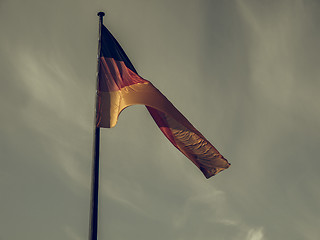 Image showing Vintage looking German flag