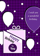 Image showing birthday poster with splitted present