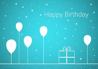 Image showing celebration card with wish of happy birthday