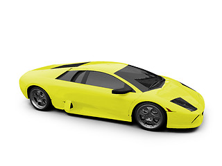 Image showing Ferrari isolated yellow front view