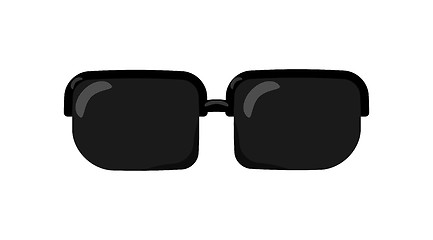 Image showing black sunglasses in flat style