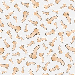 Image showing human penis illustration, seamless pattern