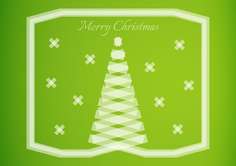 Image showing semi transparent ribbon creating a christmas tree