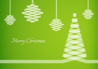 Image showing semi transparent ribbon creating a christmas tree