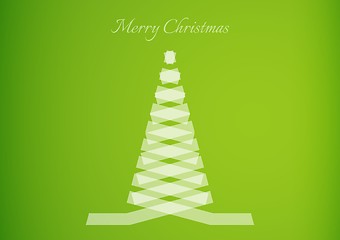 Image showing semi transparent ribbon creating a christmas tree