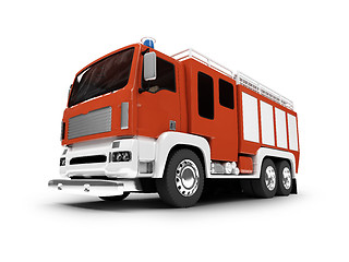 Image showing Firetruck isolated front view