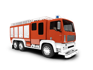 Image showing Firetruck isolated front view