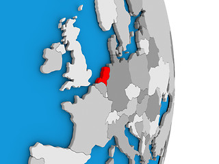 Image showing Netherlands on globe