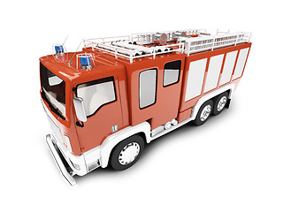 Image showing Firetruck isolated front view