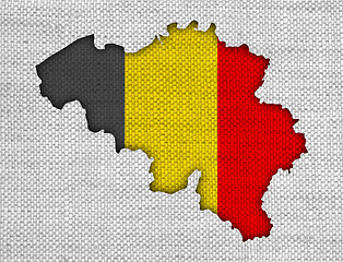 Image showing Textured map of Belgium in nice colors