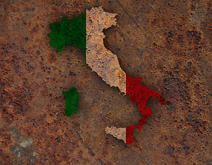 Image showing Textured map of Itlay in nice colors