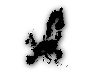 Image showing Map of the EU with shadow