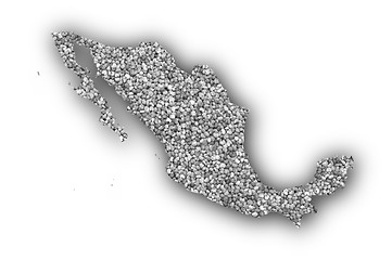 Image showing Map of Mexico on poppy seeds