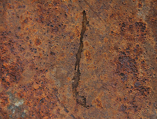 Image showing Map of Chile on rusty metal