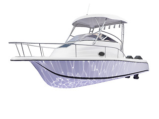 Image showing Fish Boat isolated back view