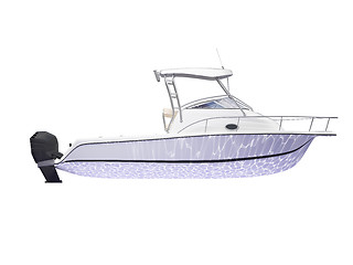 Image showing Fish Boat isolated side view