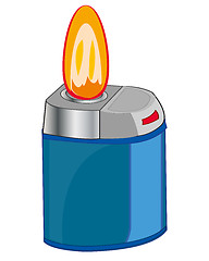 Image showing Cigarette lighter and flame