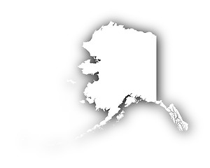 Image showing Map of Alaska with shadow