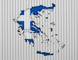 Image showing Textured map of Greece in nice colors
