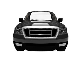 Image showing FordF150 isolated black car front view 03