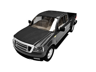 Image showing FordF150 isolated black car front view 02.jpg