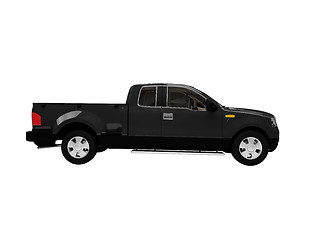 Image showing FordF150 isolated black car side view