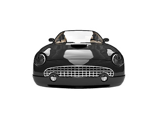 Image showing isolated black car front view 03
