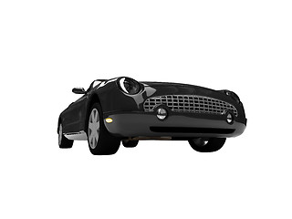 Image showing isolated black car front view 04