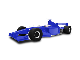 Image showing isolated blue speed car front view