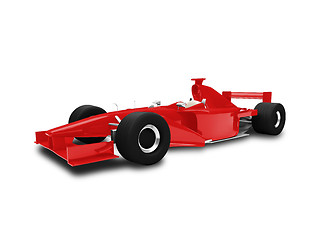 Image showing isolated red speed car front view