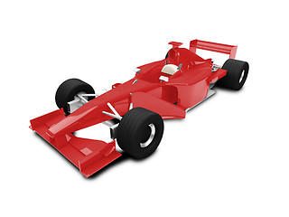 Image showing isolated red speed car front view