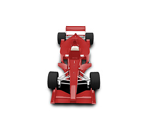 Image showing isolated red speed car front view