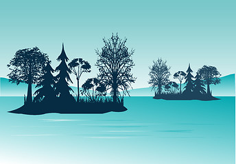 Image showing Island on river