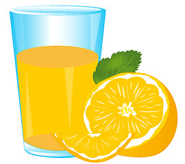 Image showing Juice and tangerine