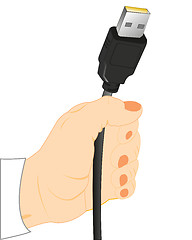 Image showing Cable in hand