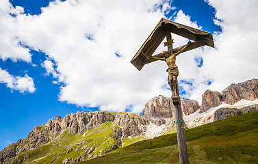 Image showing Traditional Crufix in Dolomiti Region - Italy