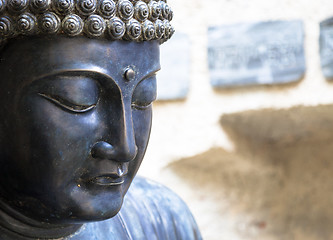 Image showing Meditating Japanese Buddha Statue