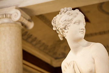 Image showing VENICE, ITALY - JUNE 27, 2016: Venus Statue detail in Palazzo Du