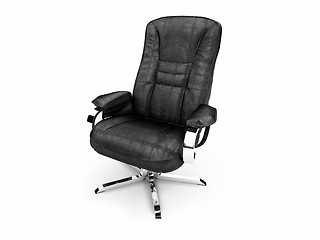 Image showing Leather armchair for chief and boss