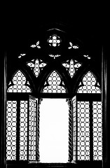 Image showing Medieval window silhouette