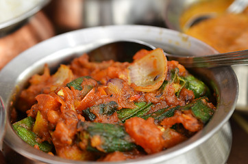 Image showing Bhindi masala or okra curry