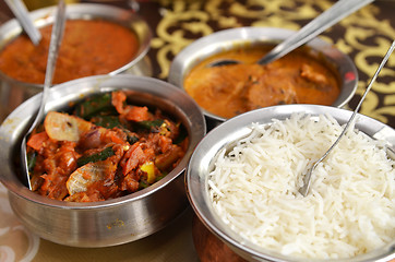 Image showing Indian curry meal