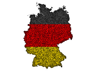 Image showing Textured map of Germany in nice colors