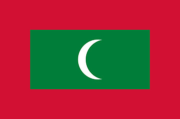 Image showing Colored flag of Maldives