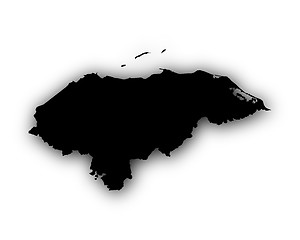 Image showing Map of Honduras with shadow