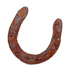 Image showing Old rusty horseshoe